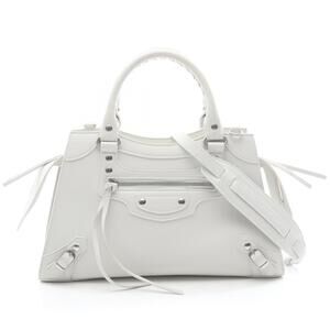 Balenciaga Neo City Handbag Leather White
